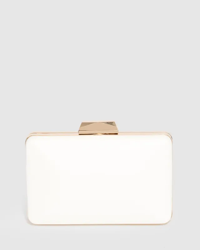 White Maxine Clutch Bag sold by Collete Hayman