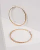 Gold Textured Metal Hoop Earrings sold by Collete Hayman
