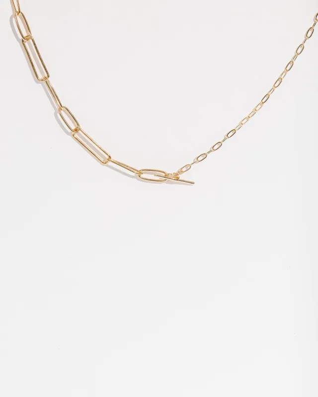 Gold Multi Sized Toggle Chain Necklace sold by Collete Hayman