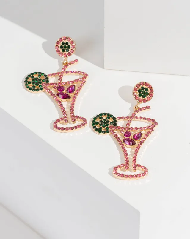 Pink Cocktail Earrings sold by Collete Hayman
