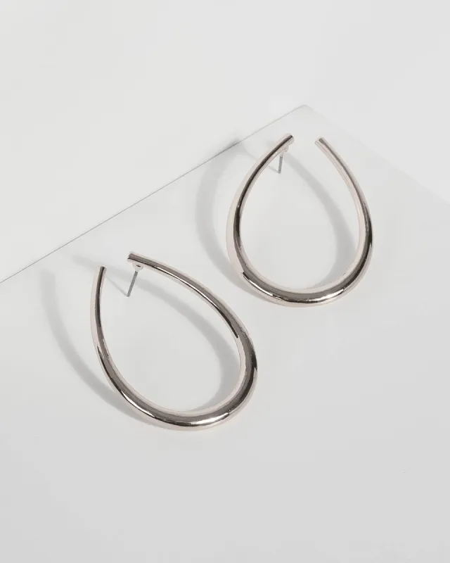 Silver Thick Teardrop Earrings sold by Collete Hayman