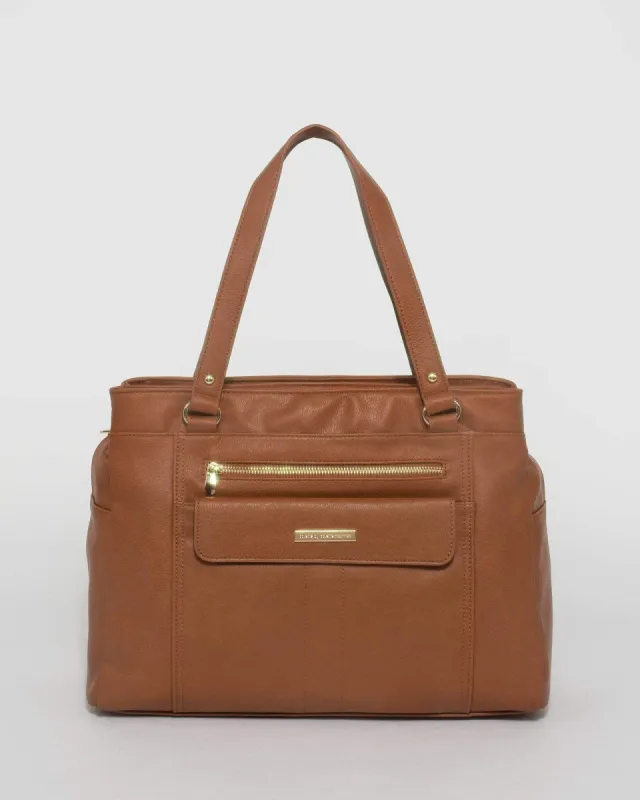 Tan Parker Large Tote Bag sold by Collete Hayman