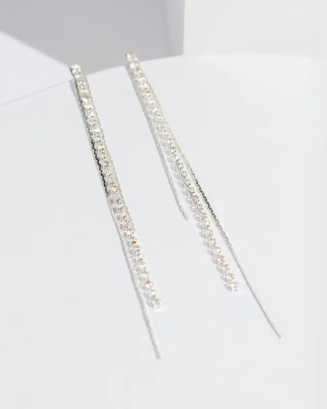 Silver Fine Strand Cup Chain Earrings sold by Collete Hayman