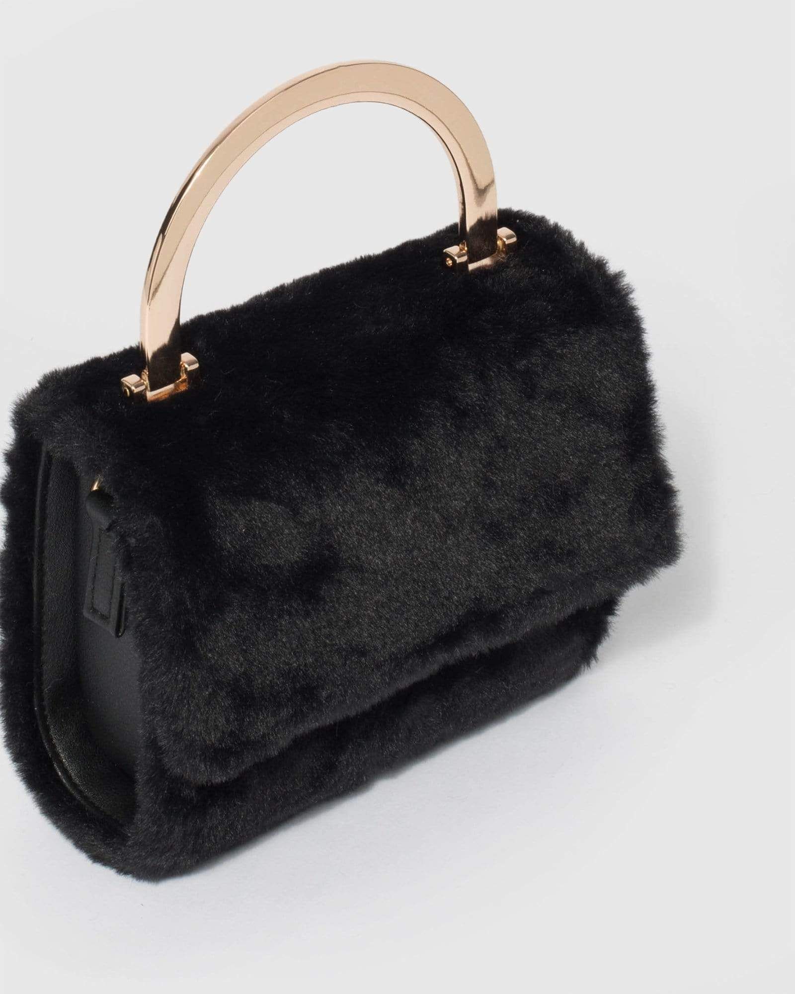 Black Soft Mini Top Handle Bag sold by Collete Hayman product image thumbnail 3