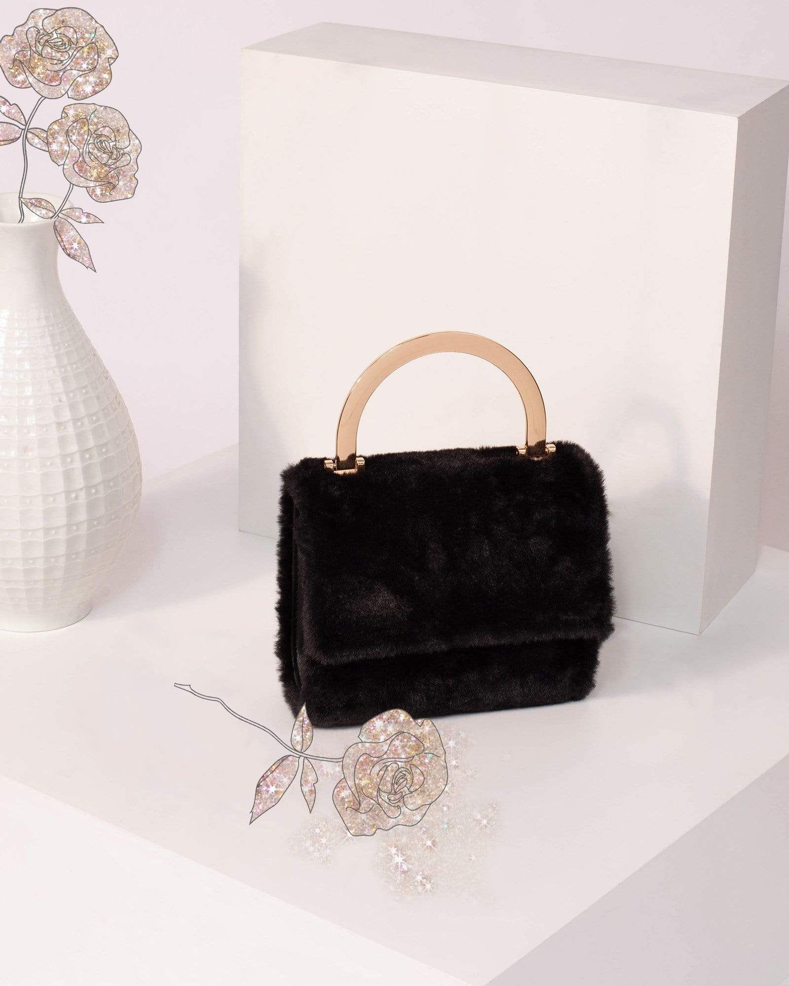 Black Soft Mini Top Handle Bag sold by Collete Hayman product image thumbnail 2