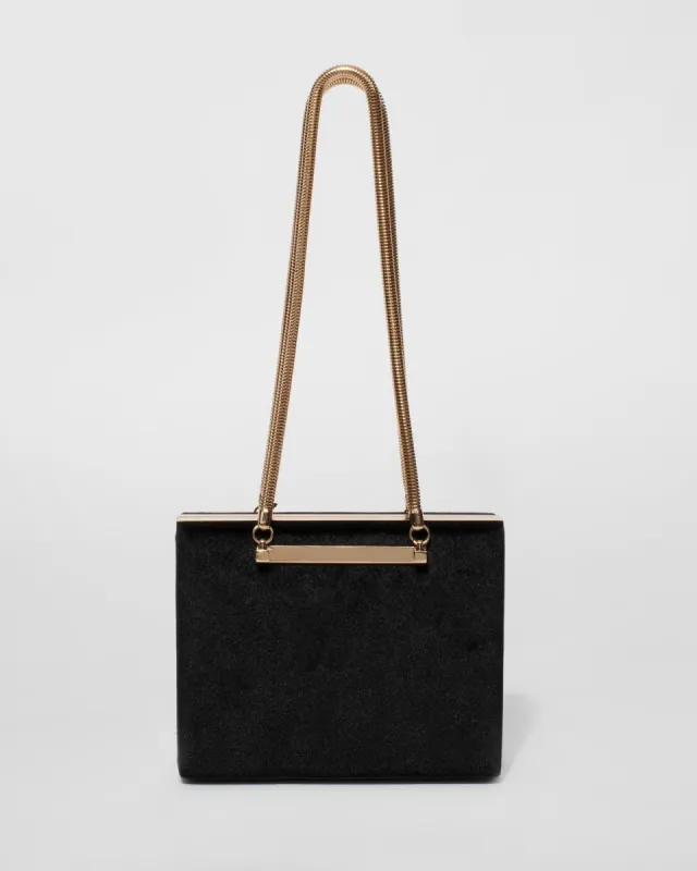 Black Milana Hardcase Clutch Bag sold by Collete Hayman