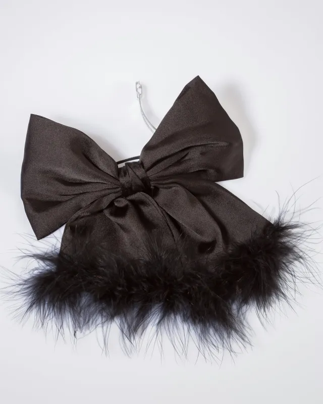 Black Feather Detail Hair Bow sold by Collete Hayman