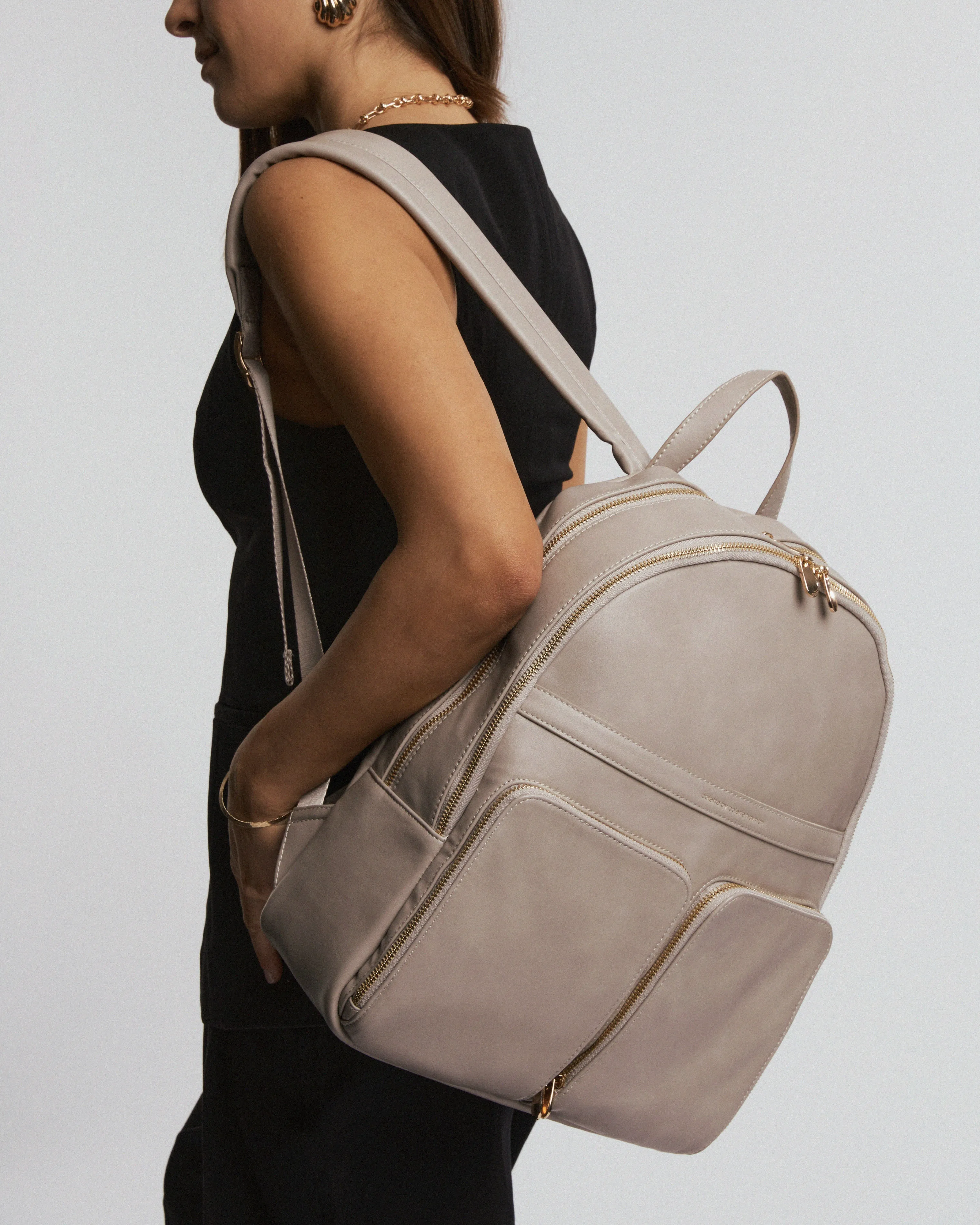 Taupe Ria Tech Bag Backpack sold by Collete Hayman product image thumbnail 2