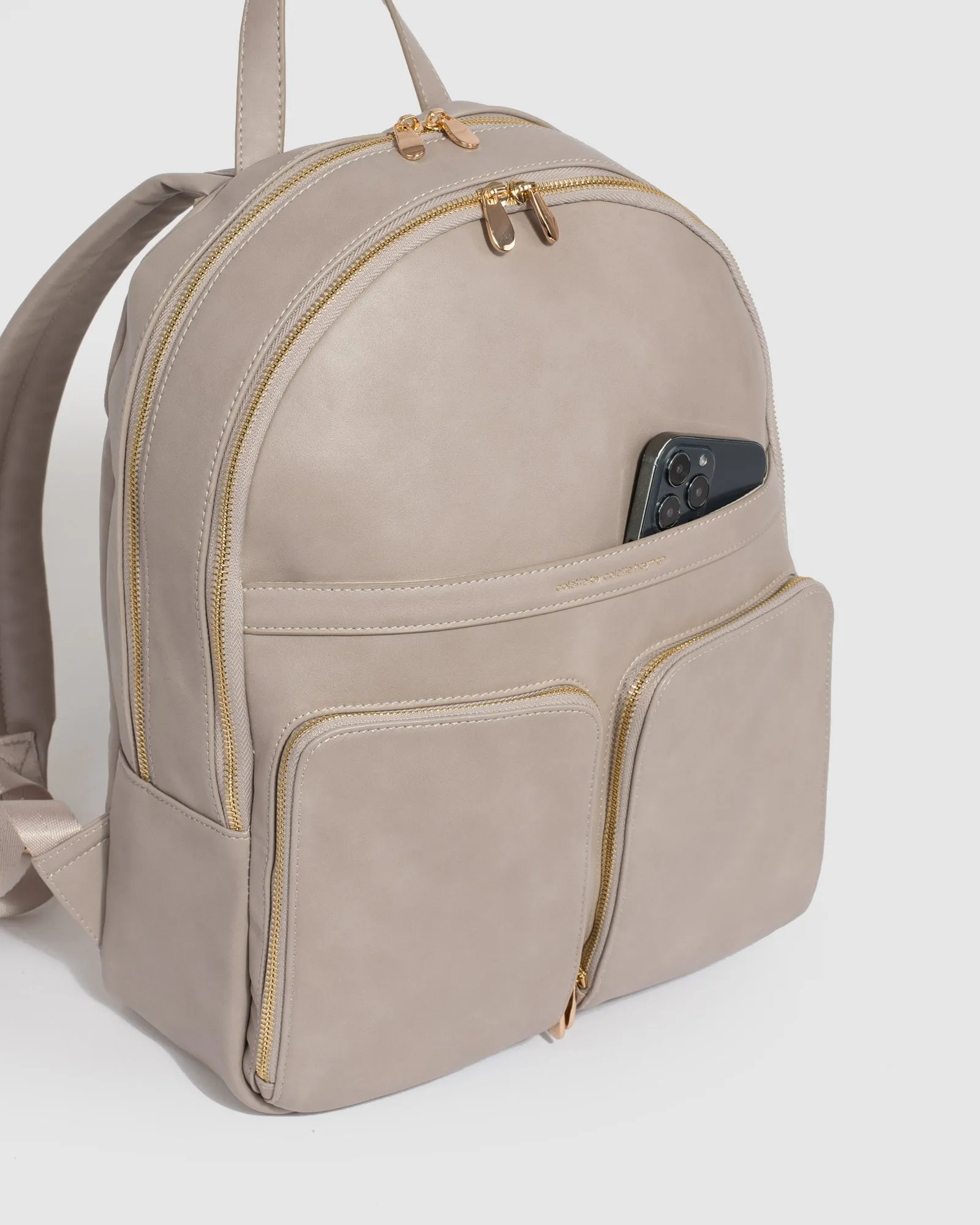 Taupe Ria Tech Bag Backpack sold by Collete Hayman product image thumbnail 3