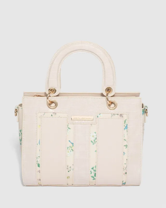 Ivory Ella Trim Medium Tote Bag sold by Collete Hayman