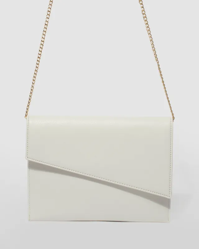 White Tanesha Clutch Bag sold by Collete Hayman