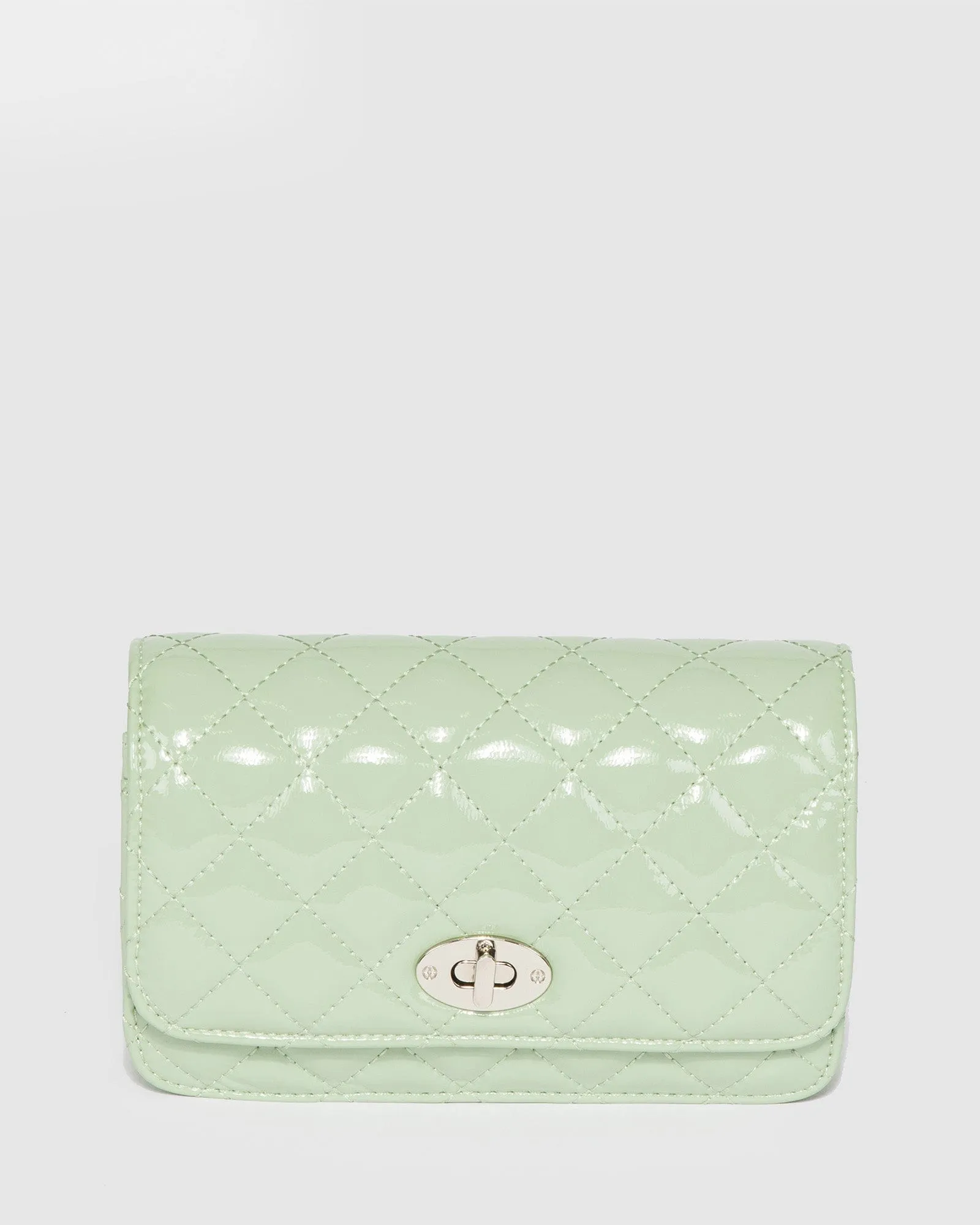 Green Eboni Quilted Crossbody Bag sold by Collete Hayman