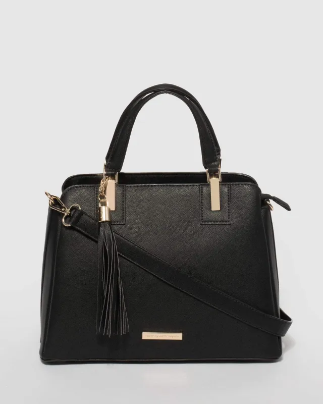 Black Toni Tassel Tote Bag sold by Collete Hayman