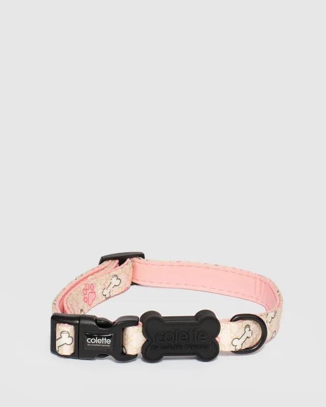 Pink Paw & Bone Print Collar sold by Collete Hayman