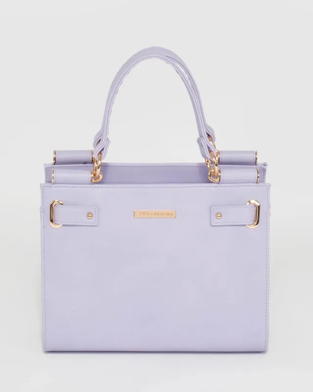 Purple Stephanie Square Tote Bag sold by Collete Hayman