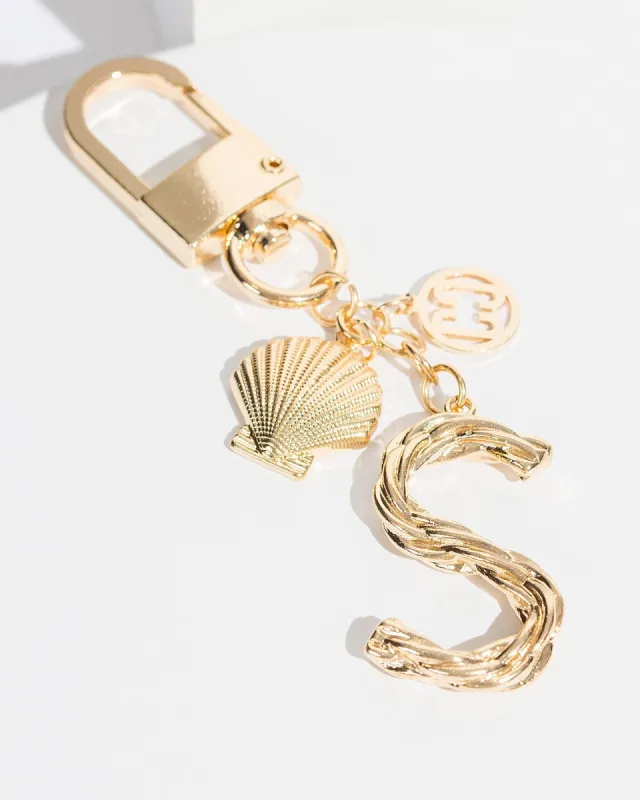 S - Gold Initial Bag Charm sold by Collete Hayman
