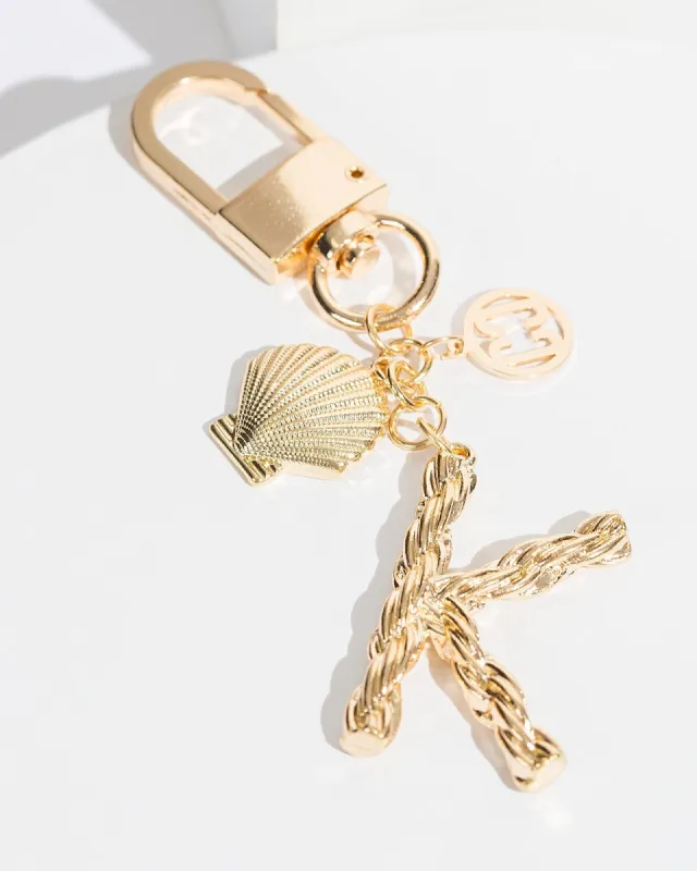 K - Gold Initial Bag Charm sold by Collete Hayman