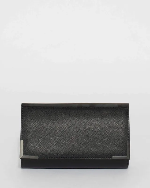 Black Mimi Bar Clutch Bag sold by Collete Hayman