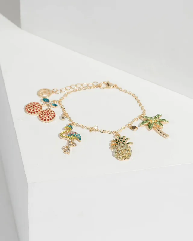 Multi Colour Tropical Charm Bracelet sold by Collete Hayman