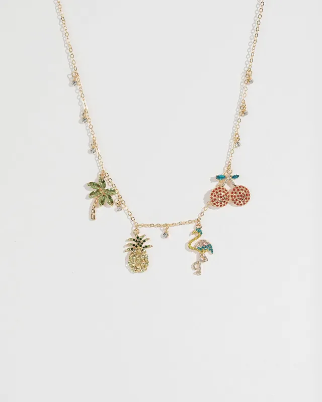 Multi Colour Tropical Charm Necklace sold by Collete Hayman