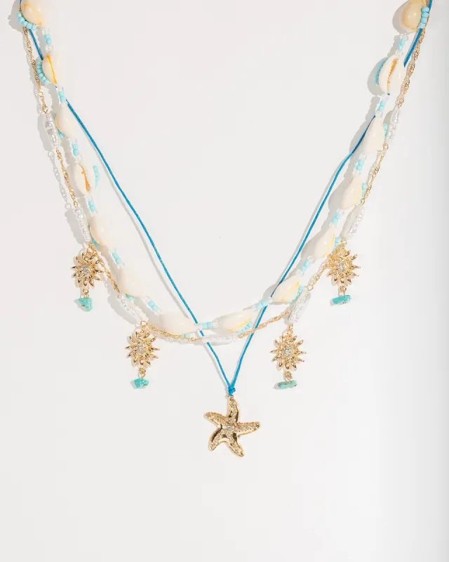 Blue Under The Sea Beaded Necklace sold by Collete Hayman