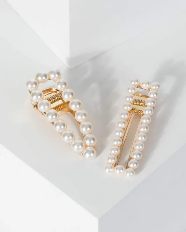 Gold Pearl Clip Pack sold by Collete Hayman