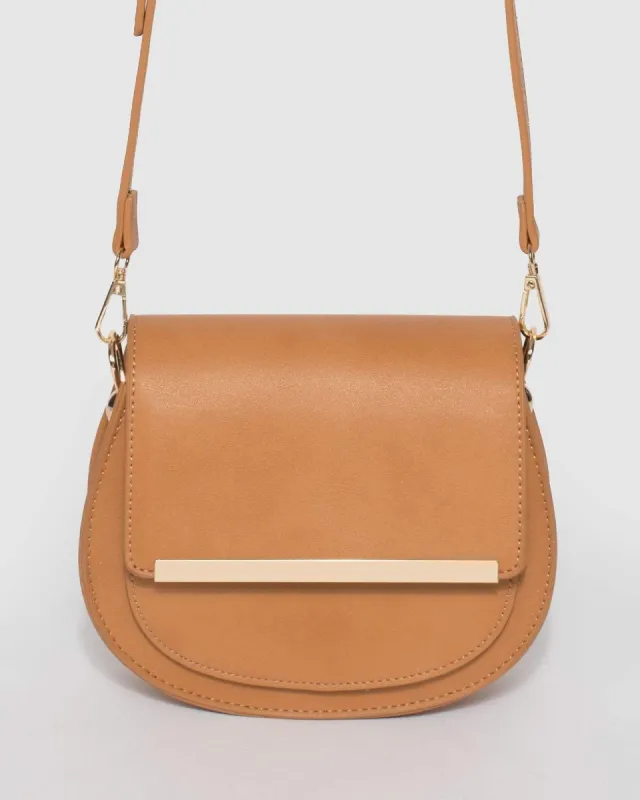 Caramel Halsey Saddle Bag sold by Collete Hayman