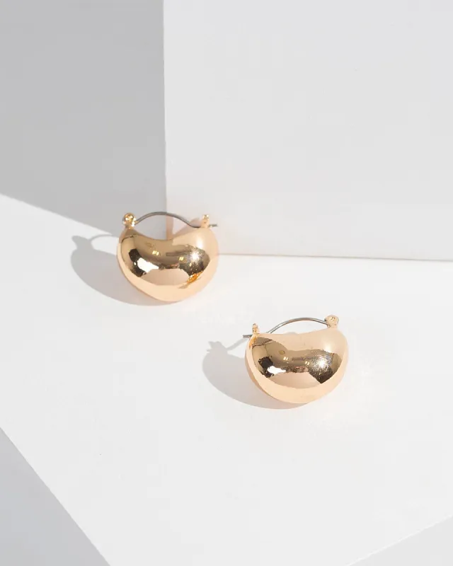 Gold Ball Cuff Hoop Earrings sold by Collete Hayman