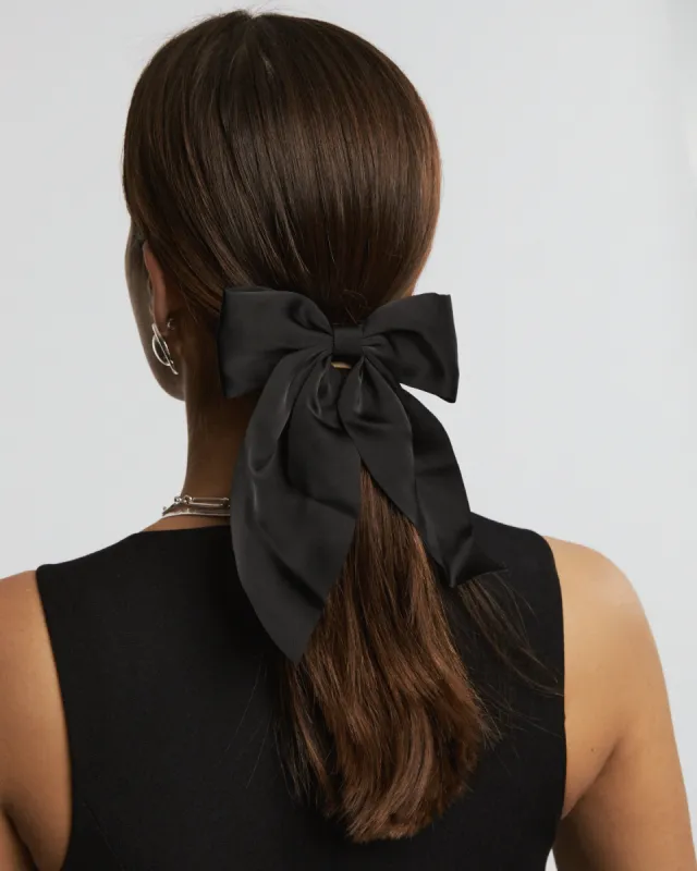 Black Large Bow Hair Clip sold by Collete Hayman