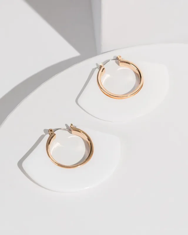 White Wide Fan Hoop Earrings sold by Collete Hayman