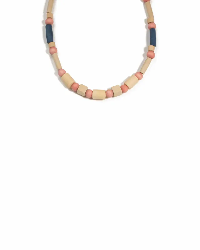 Multi Colour Gold Tone Craft Bead Mini Necklace sold by Collete Hayman