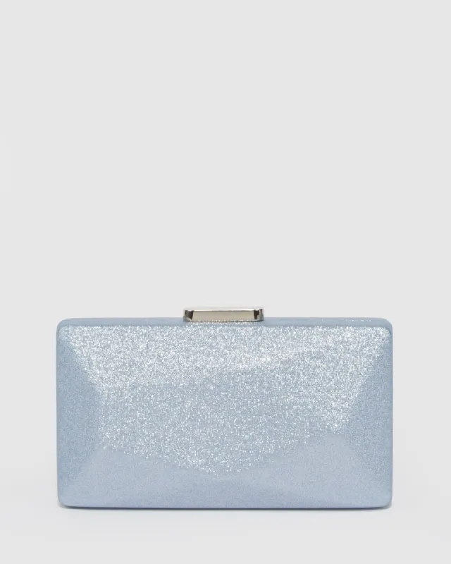 Blue Liza Geo Hardcase Clutch Bag sold by Collete Hayman