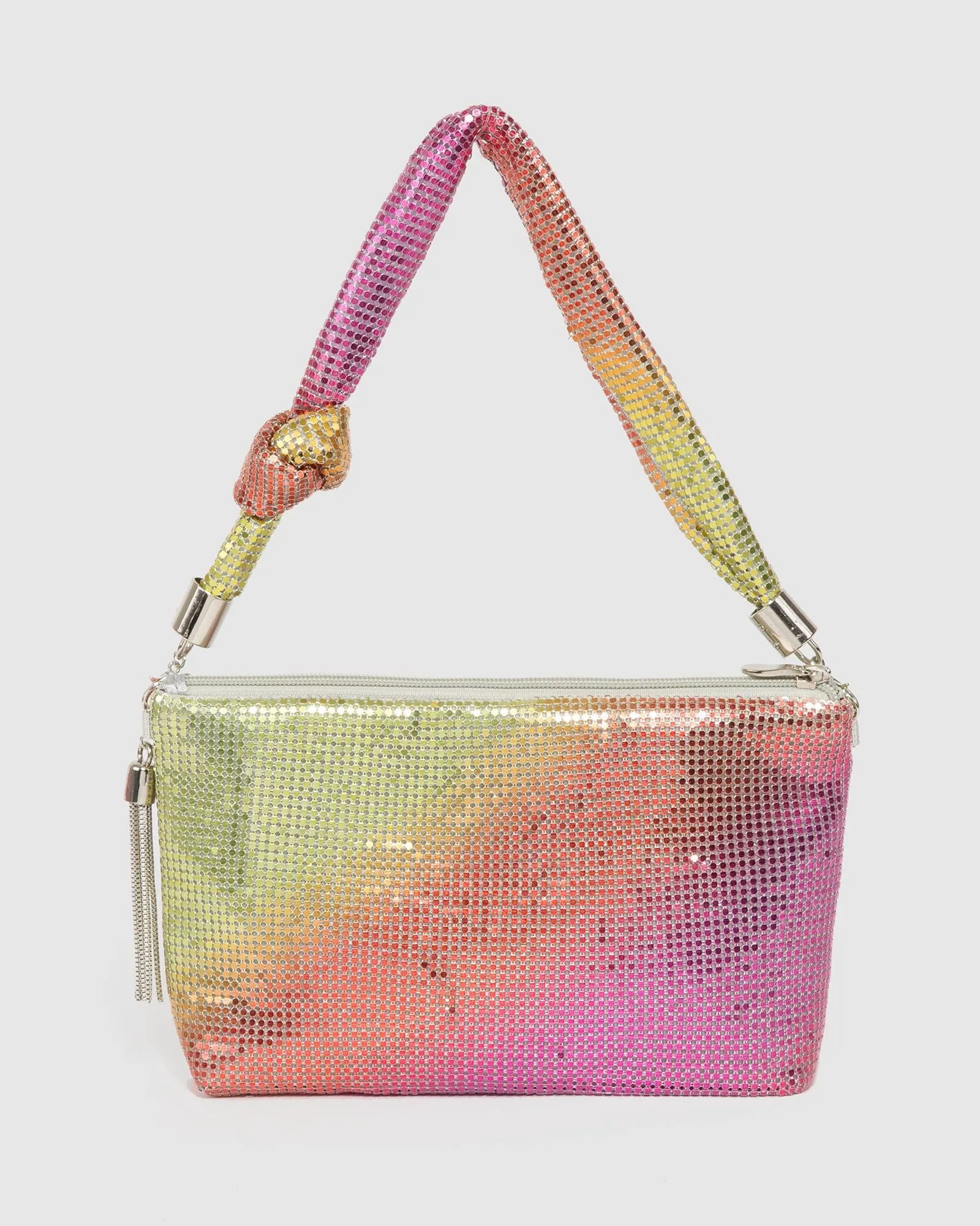 Multi Colour Amelia Chain Mail Shoulder Bag sold by Collete Hayman