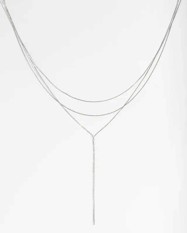Silver Fine Chian Lariat Necklace sold by Collete Hayman