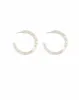 White Gold Tone Acrylic Hoop Earrings sold by Collete Hayman