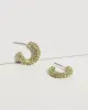 Green Mini Crystal Hoop Earrings sold by Collete Hayman
