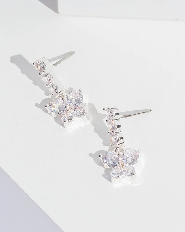 Crystal Butterfly Drop Earrings sold by Collete Hayman