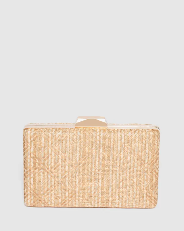 Natural Julia Hardcase Clutch Bag sold by Collete Hayman