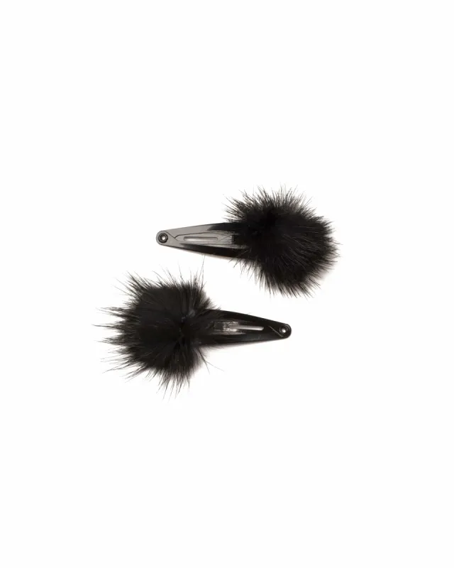 Black Pom-Pom Hair Clip sold by Collete Hayman