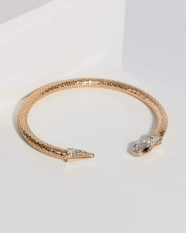 Gold Snake Chain Choker sold by Collete Hayman