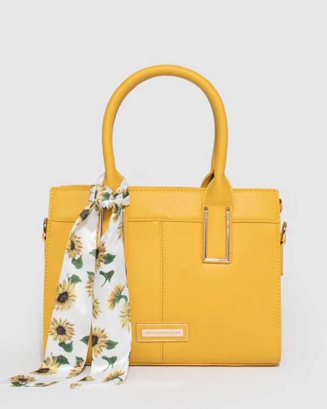 Mustard Stef Scarf Mini Bag sold by Collete Hayman