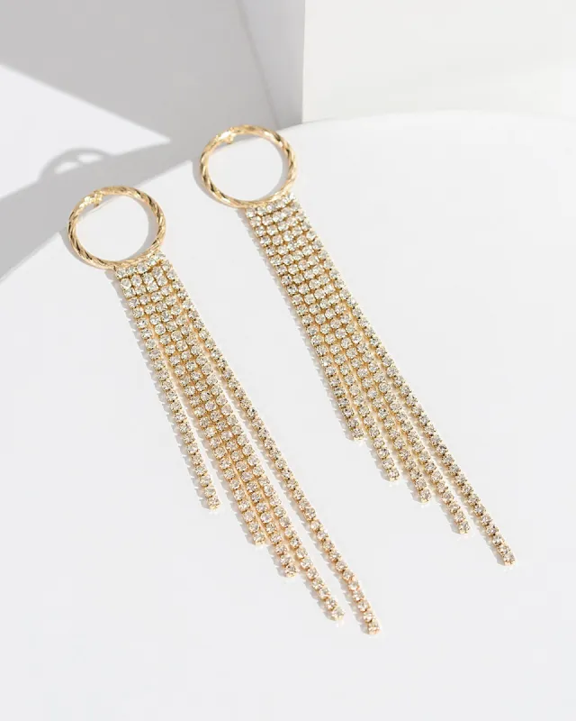 Gold Cup Chain Tassel Earrings sold by Collete Hayman