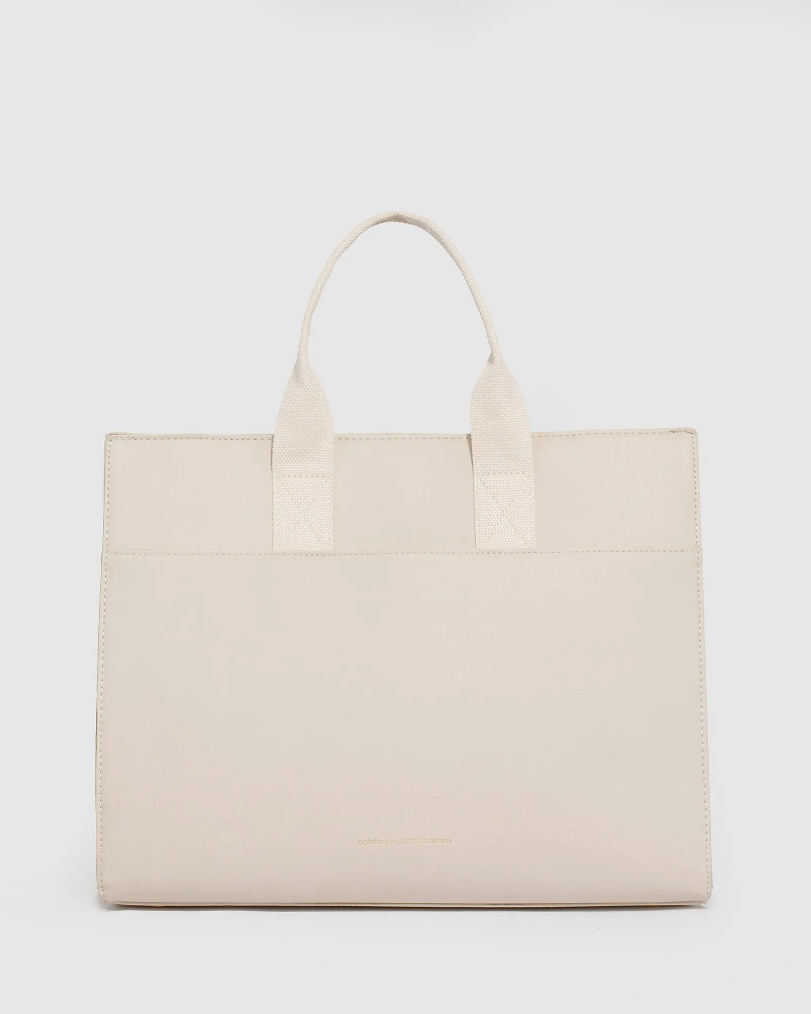 Ivory Bonnie Square Tech Tote Bag sold by Collete Hayman