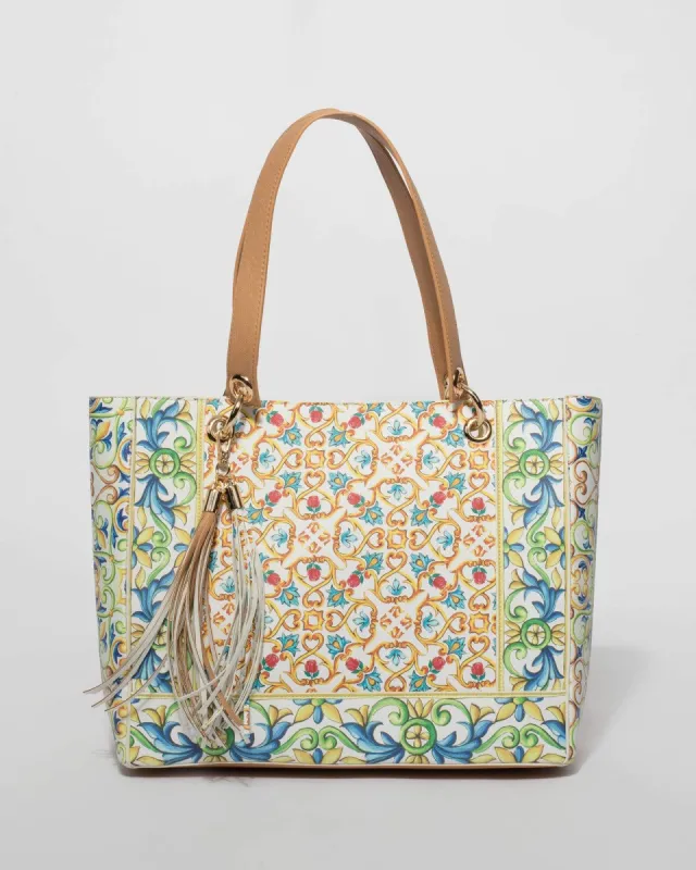 Positano Mia Tassel Tote Bag sold by Collete Hayman