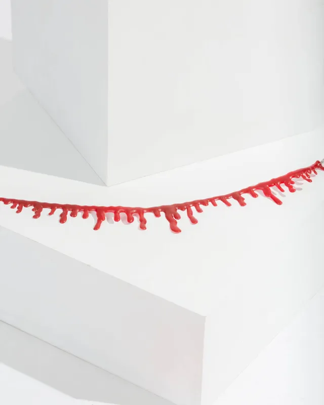 Red Blood Look Choker sold by Collete Hayman