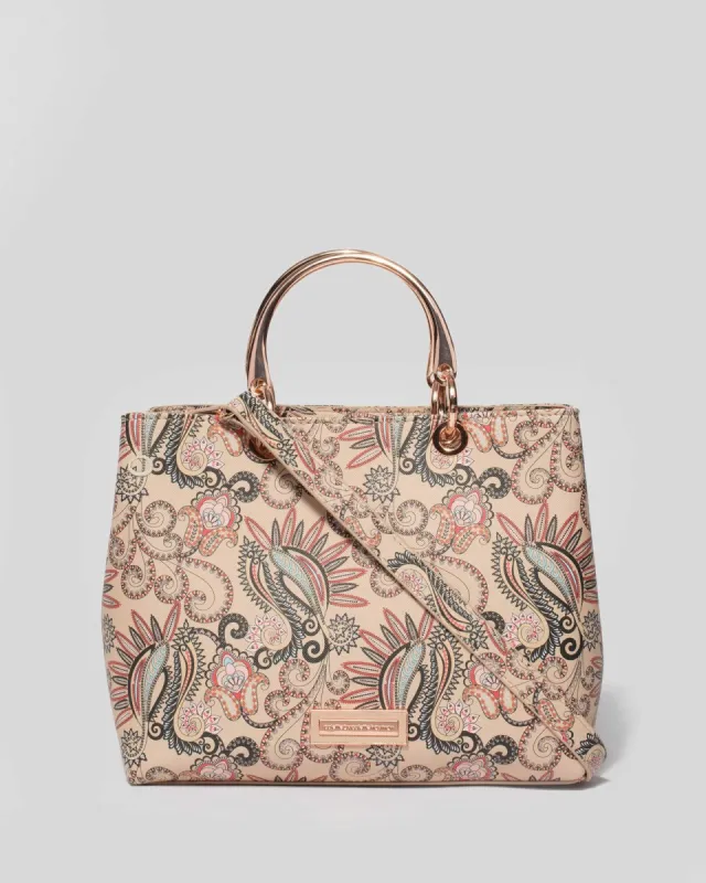 Paisley Print Florence Medium Tote Bag sold by Collete Hayman