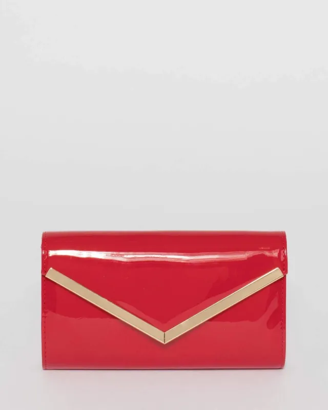Red Cindy Evening Clutch Bag sold by Collete Hayman