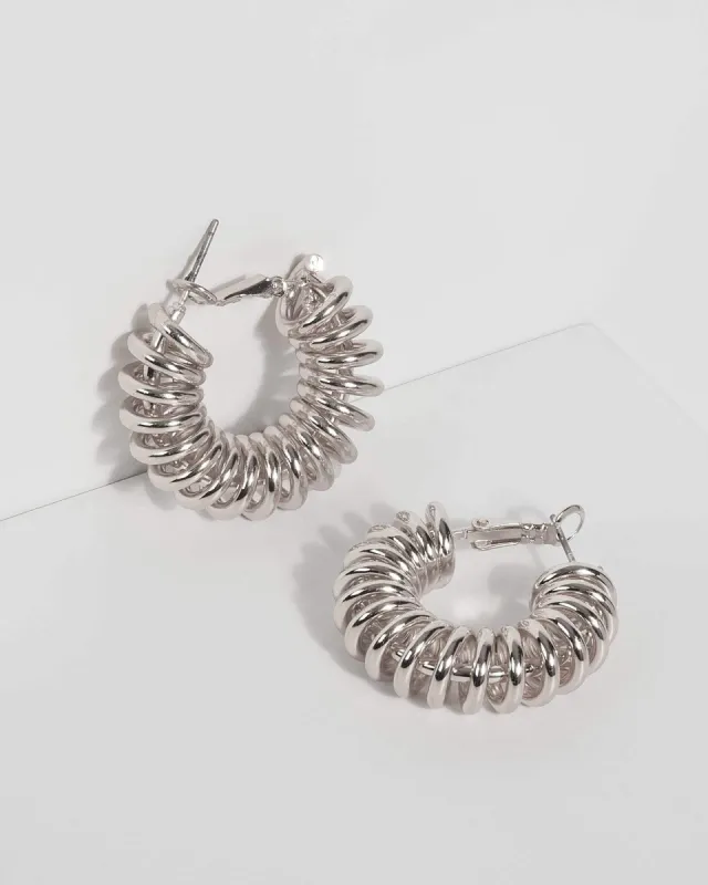 Silver Twisted Loop Hoop Earrings sold by Collete Hayman
