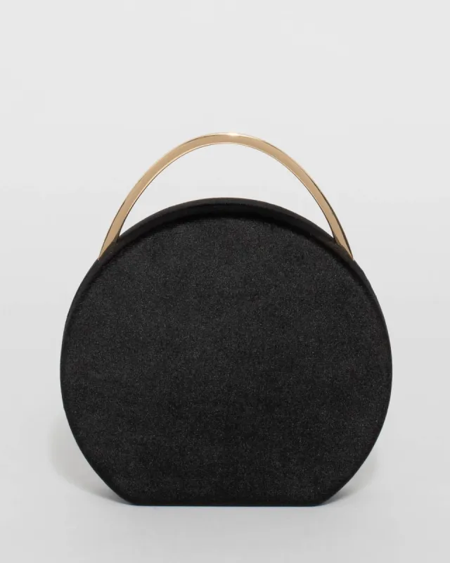 Black Sia Circle Clutch sold by Collete Hayman