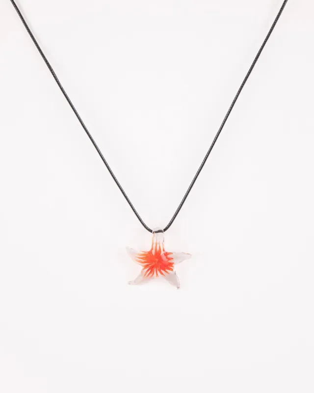 Orange Transparent Flower Necklace sold by Collete Hayman